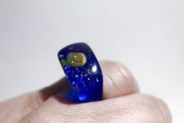 Vintage Space-Age - Ring mit Muschel, Seestern, Seeigel, usw