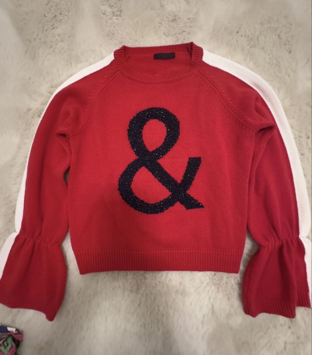 Pullover & Sweatshirts: Fun&Fun Strickpullover Rot/Weiss Grösse 8-10A. – Gebraucht aus Jonen von rdi_qj9p