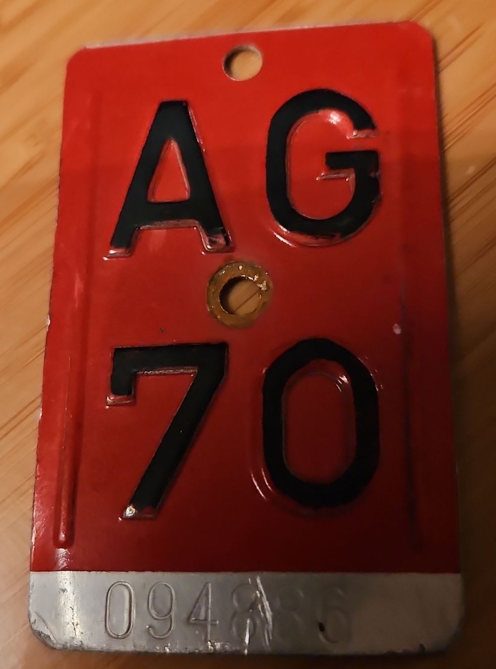 Insegne: Oldtimer-Nummernschild AG 70 – Usato da Sarnen venduto da rockola02