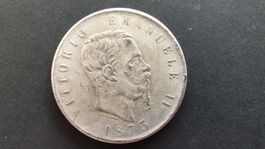 Italien. 5 Lire. Reproduktion.