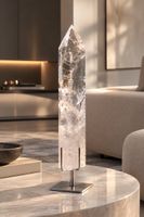 Lemurian-Bergkristallspitze mit Regenbogen – 30 cm | 1,1 kg