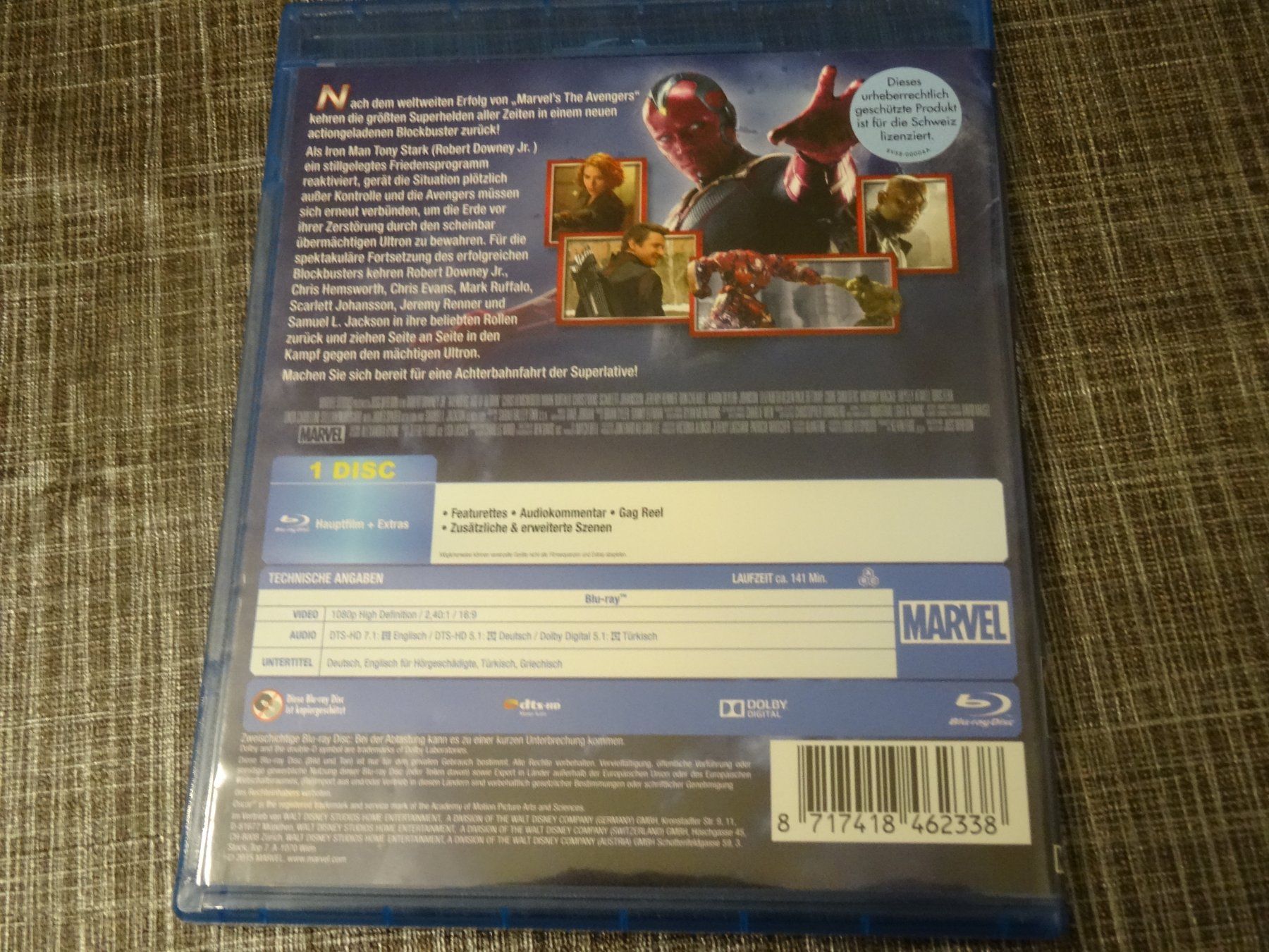 Alle DVDs: Avengers - Age of Ultron BLU-RAY – Gebraucht aus Olten von Disc-Verkauf 2