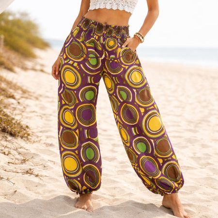 Haremshose Freizeithose Indien Hippie Goa Hose Baumwolle li