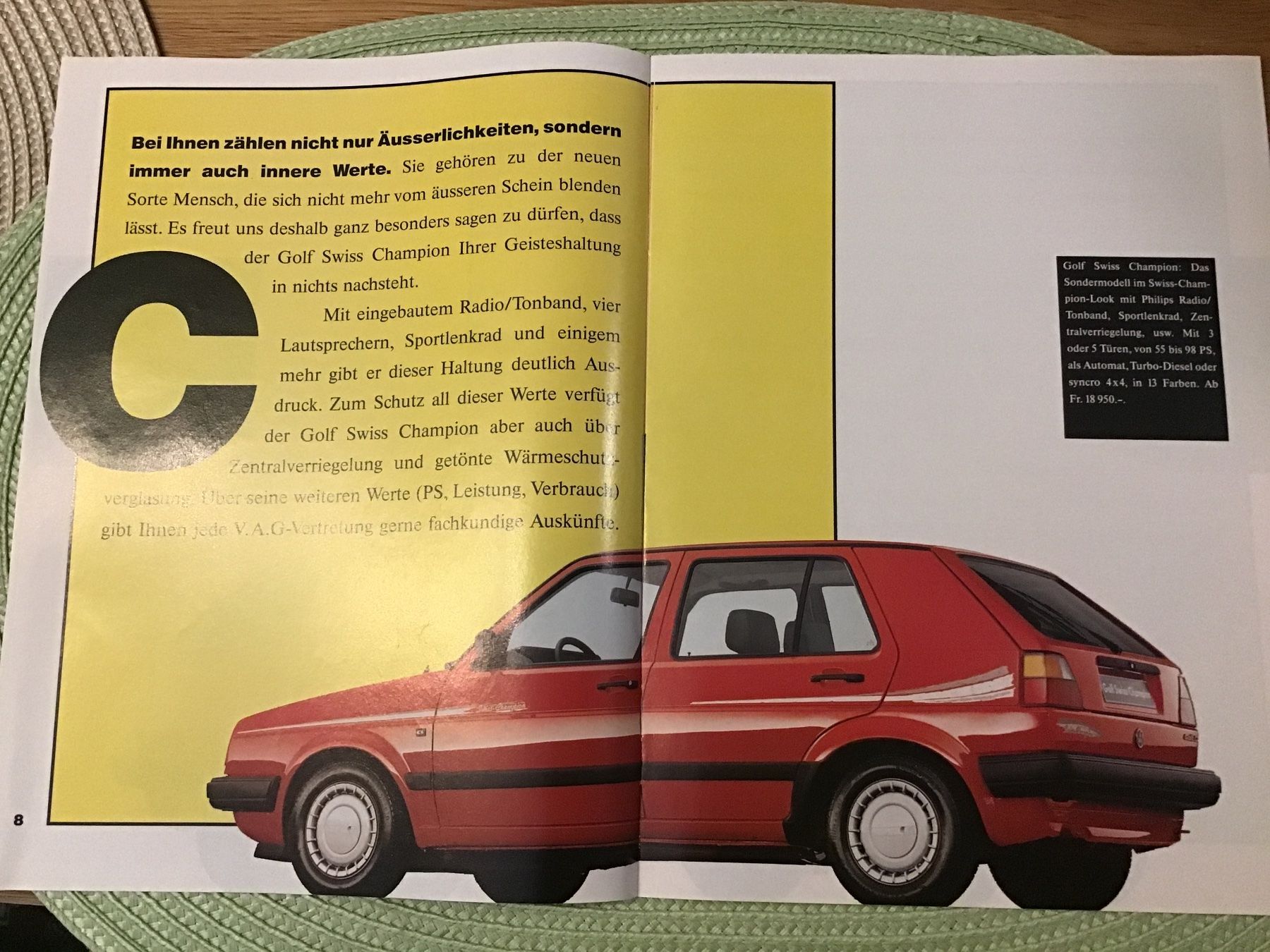 VW Documenti: VW Audi Prospekt 24 Seiten 1991 – Usato da Scherzingen venduto da Starseller62 4