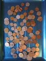 Lot de pièces de monnaie anciennes diverses en état usé
