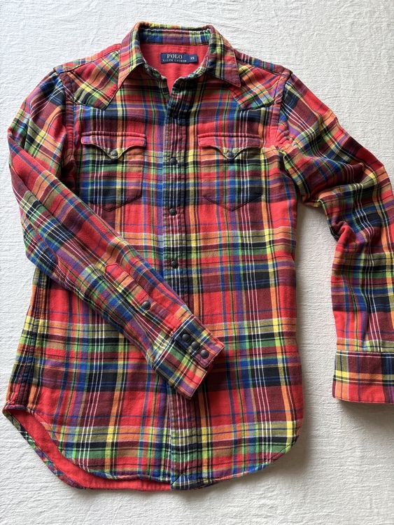 Polo Ralph Lauren Flannel Shirt Red XS 3
