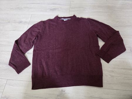 R2 Amsterdam Pullover Merinowolle bordeaux kaum getragen