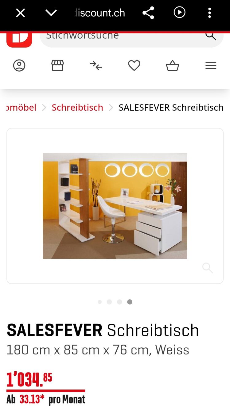 Schreibtische: Weisser massiver Schreibtisch – Gebraucht aus Rütihof von Mariowuhu 5