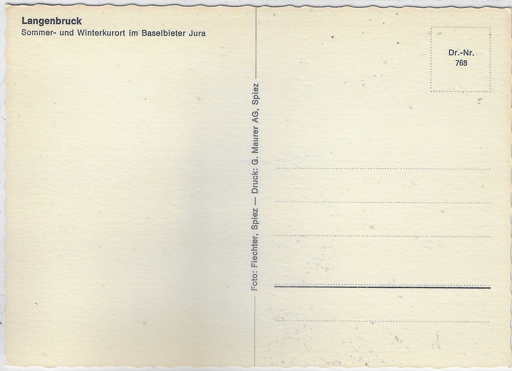 Cartoline postali: Langenbruck - Generalansicht – Usato da Ettingen venduto da Kartenplanet 1