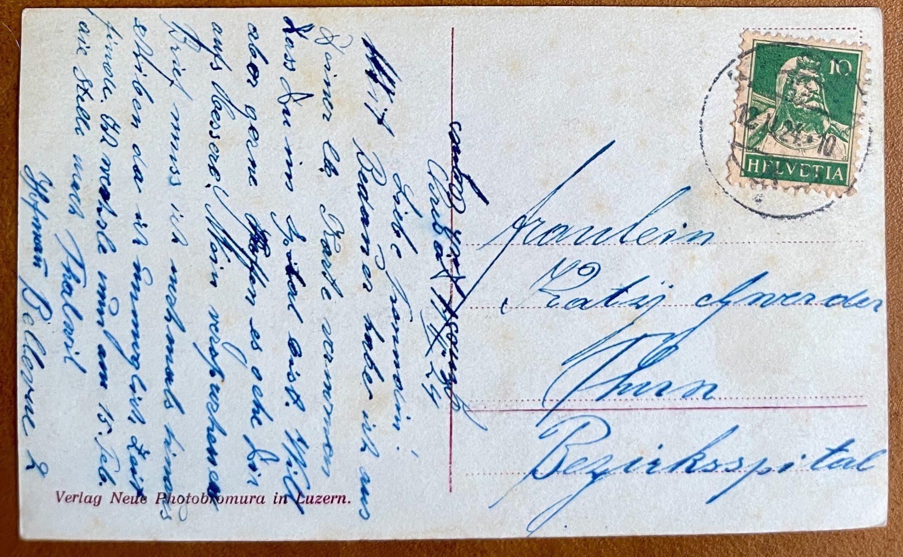 Ansichtskarten: AROSA - 1924... SCHÖN ! – Gebraucht aus Lutry von Ediego 1