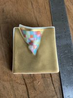 Rosenthal Studio-Line Johann van Loon Brosche Porzellan Gold
