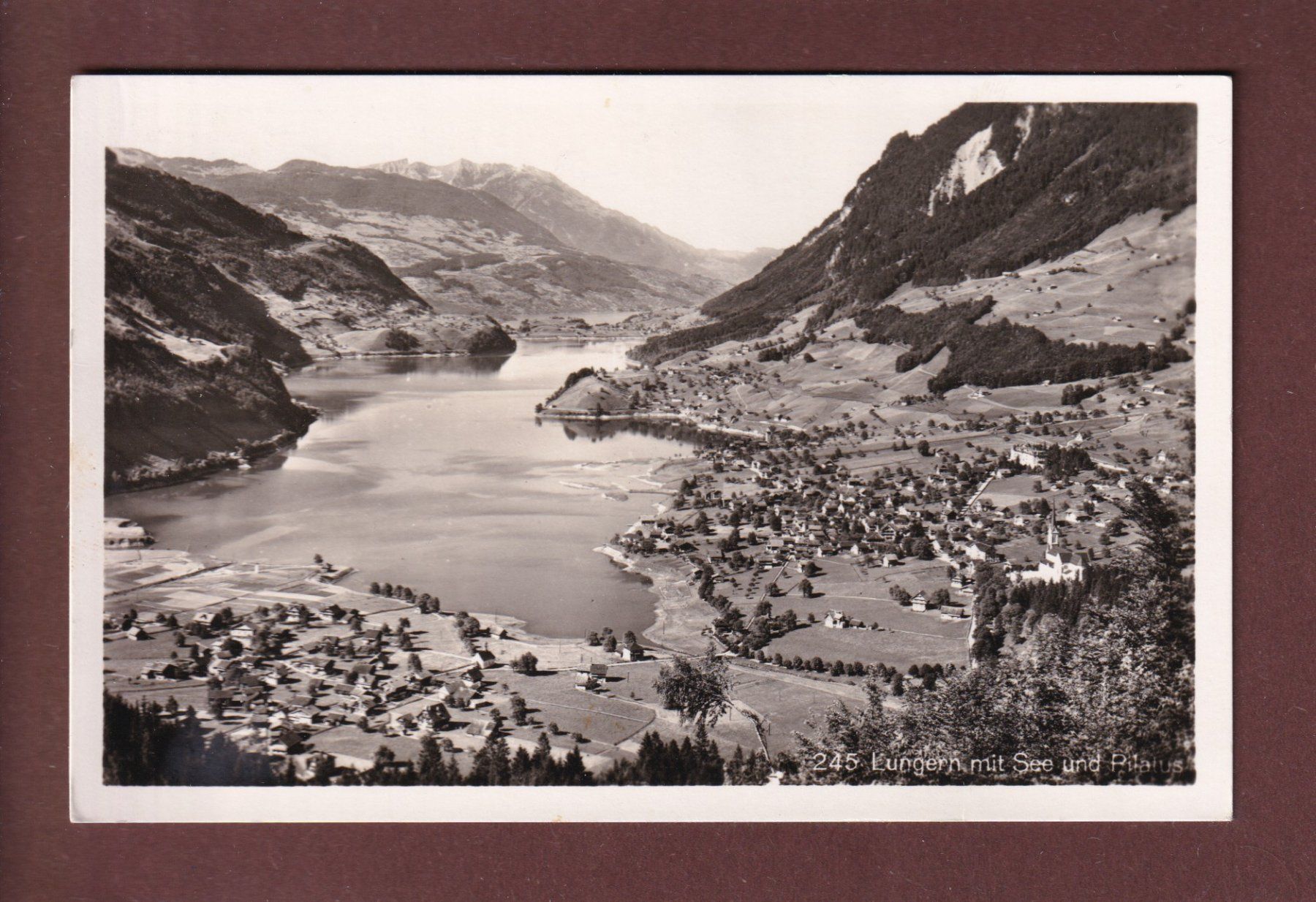 Cartoline postali: LUNGERN mit See - 1941 – Usato da Pully venduto da nicecards