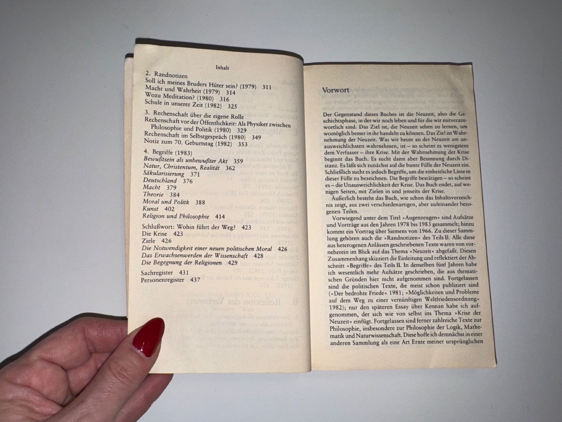 Libri: Buch: Wahrnehmung der Neuzeit, Weizsäcker – Usato da Grosswangen venduto da Second_hand_paradise 2