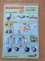 Crossair Concordino Saab 2000 Safety card