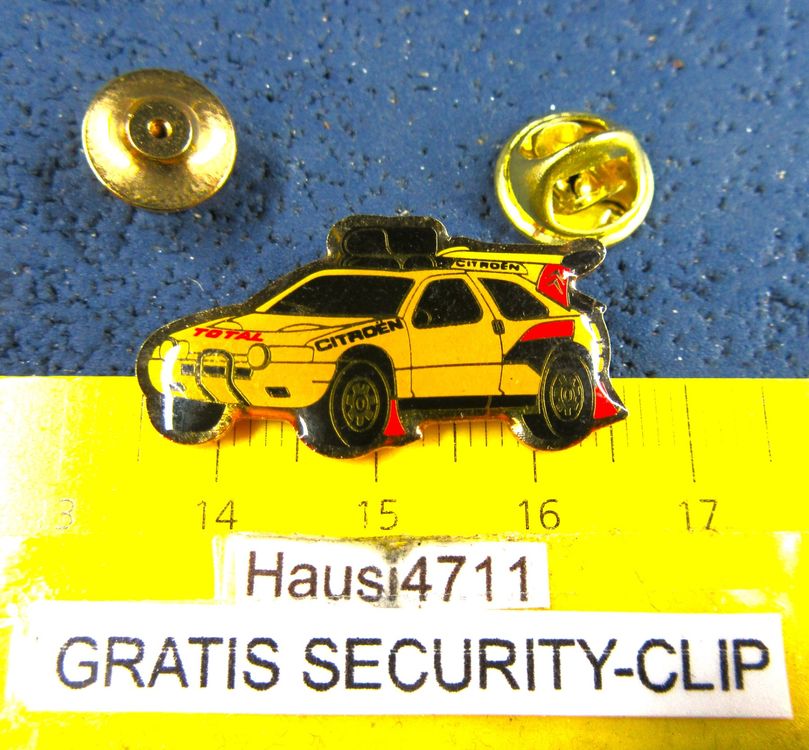 CITROEN TOTAL RALLY AUTO PIN GLASIERT MIT SECURITY-CLIP (Gebraucht) in ...