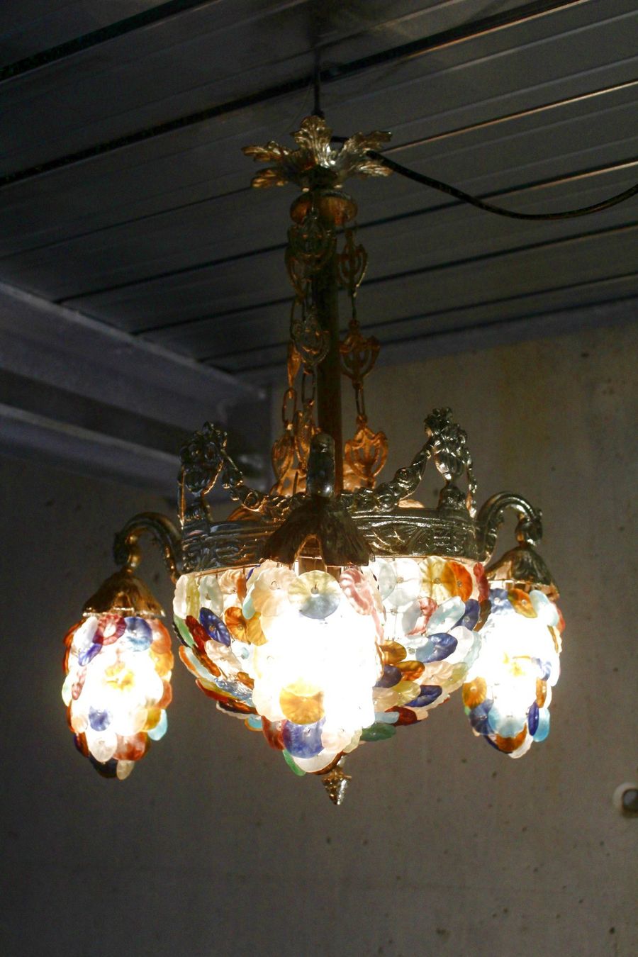 Lampadari & plafoniere: Traumhafter, spanischer Jugendstil - LEUCHTER mit MURANOGLAS – Usato da Bern venduto da kultiges