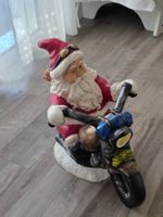 Nicolaus mit Motorrad  (Höhe 56cm, Länge 70cm, Breite 40cm)