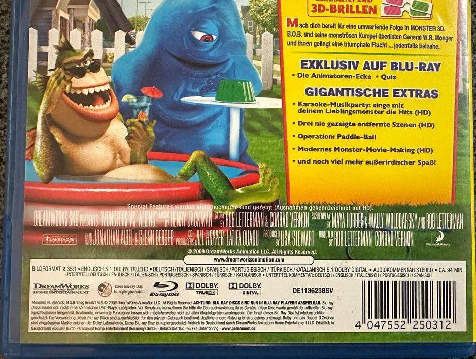Tutti i DVDs: Monster und Aliens 3D – Usato da Beringen venduto da Mantafisch1 2
