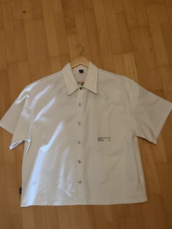Kurzarm Hemd Manfinity weiss mit Aufdruck Grösse L neu