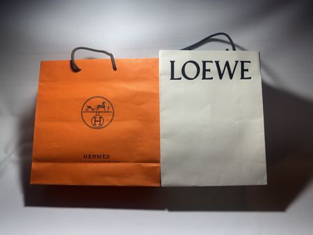 Hermès and Loewe Paper Bags