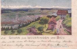 Leubringen - Evilard und Bienne - Biel   BE     um 1 8 9 8
