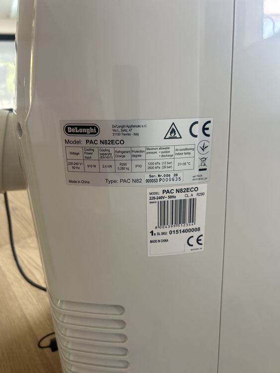 De'Longhi Klimageräte: Delonghi Klimagerät PAC N82ECO – Gebraucht aus Ebertswil von tne99 2