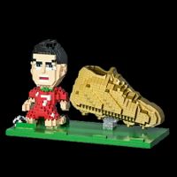 Fussballer Cristiano Ronaldo Stiftehalter / Mini-Bausteine