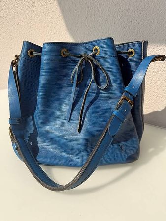 Original Louis Vuitton Beuteltasche Leder Noe blau