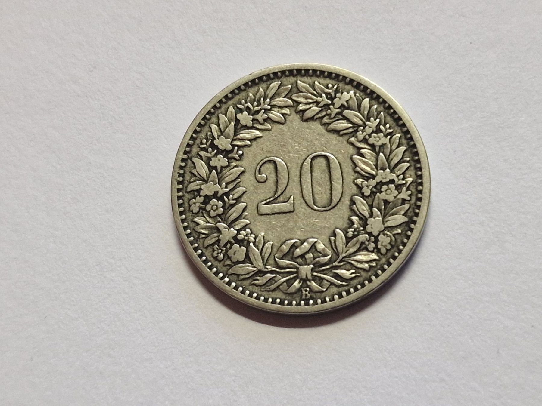 Tutti le monete: 20- Rappen 1887. – Usato da Zürich venduto da Moreira01 3