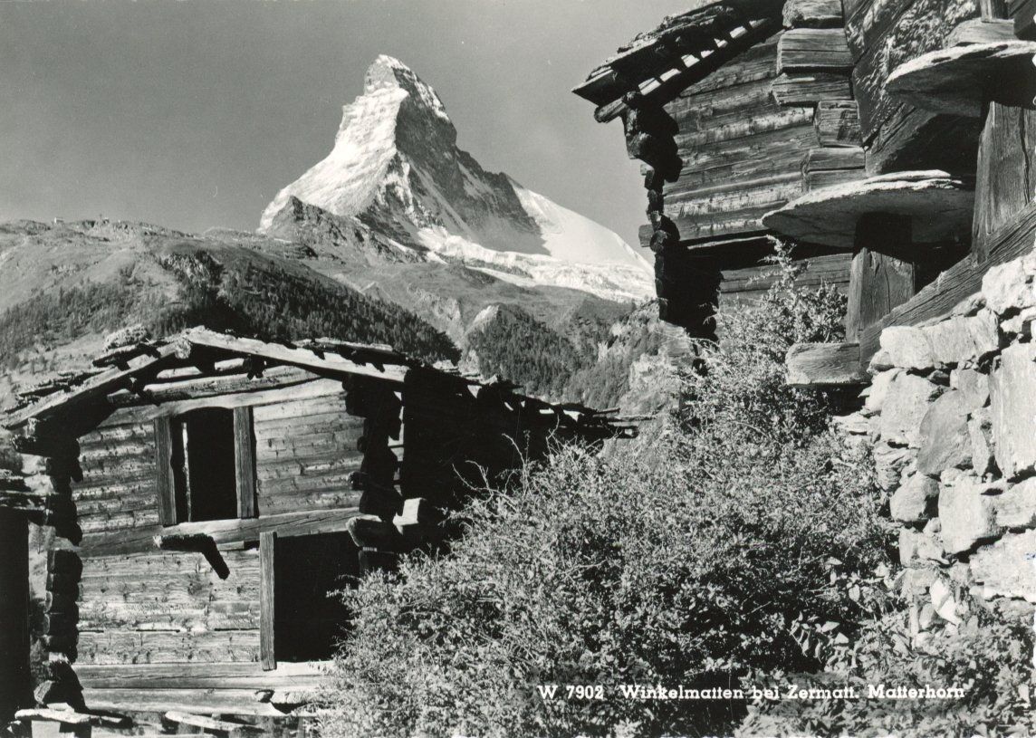 Cartoline postali: Zermatt   VS   -  WINKELMATTEN  mit Matterhorn – Usato da Brig venduto da Valcards54