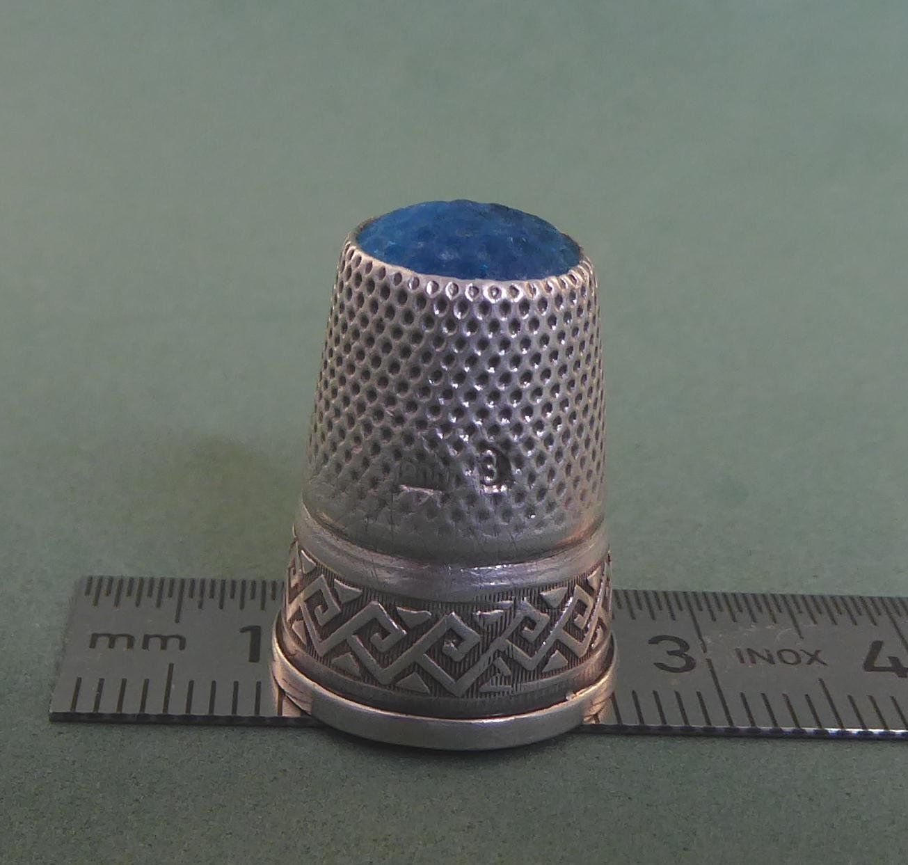 Fingerhüte: Finger Hut 800 Silber mit Glasdeckel um 1920 – Gebraucht aus Muri AG von silvercat 1