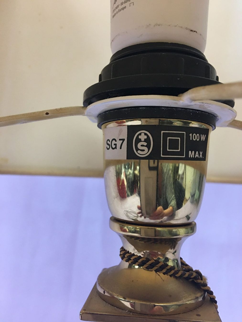 Lampen: Elegante JJS Tischlampe, Messing & Chrom, Designlampe. – Gebraucht aus Olten von ELHANDEL 3