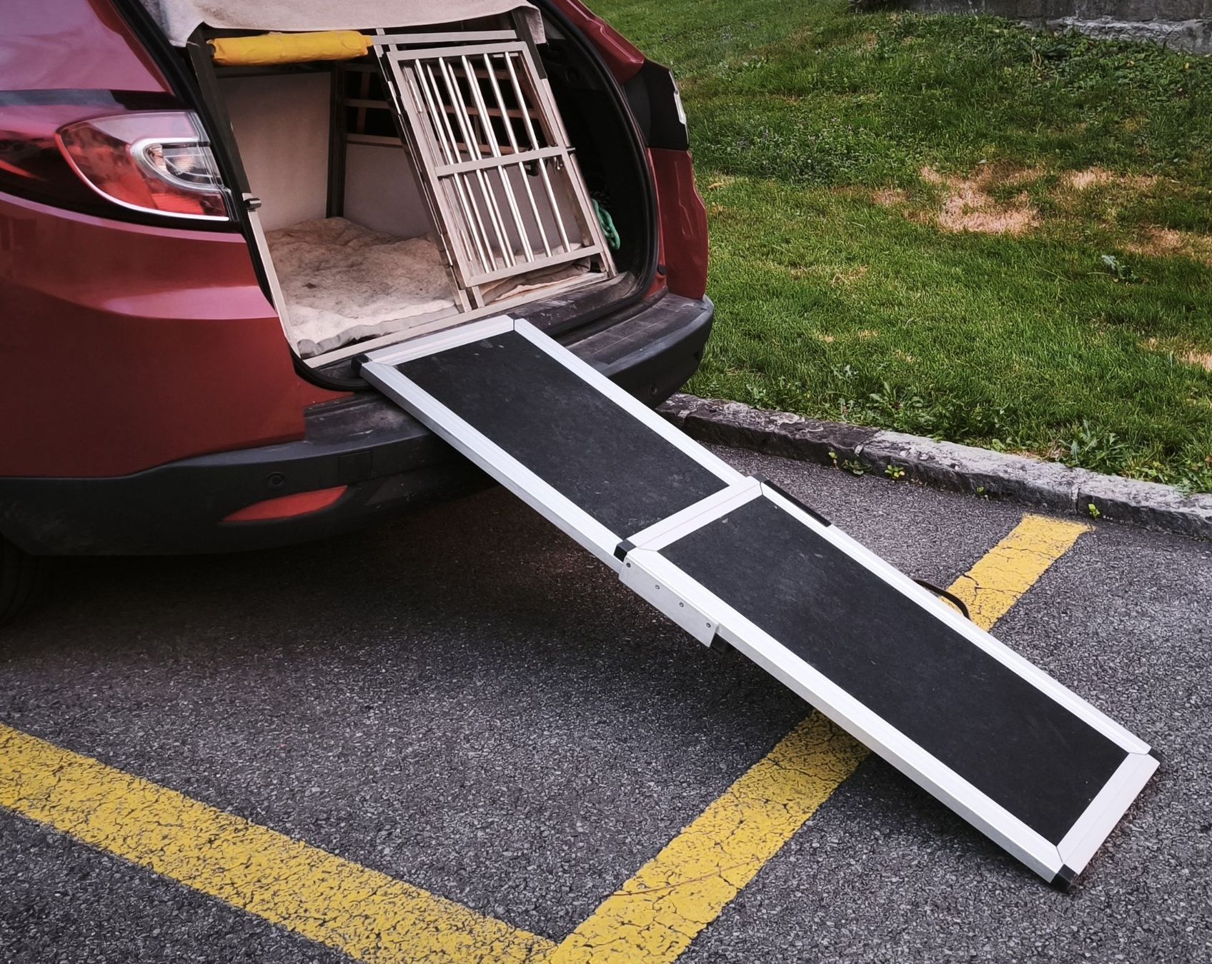 Cages, transport & sécurité: Hunderampe Aluminium zusammenschiebbar – D'occasion à Luzern par Raui