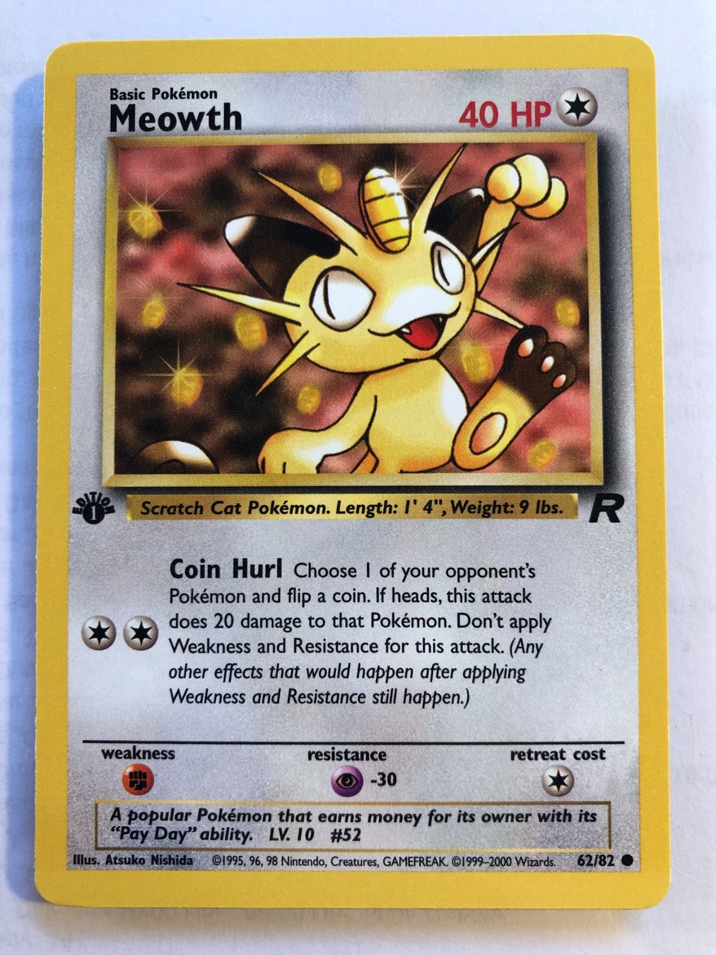 Cartes à collectionner: Meowth 1st Team Rocket - MINT - ab 1.- – D'occasion à Giubiasco par dan_pr8b