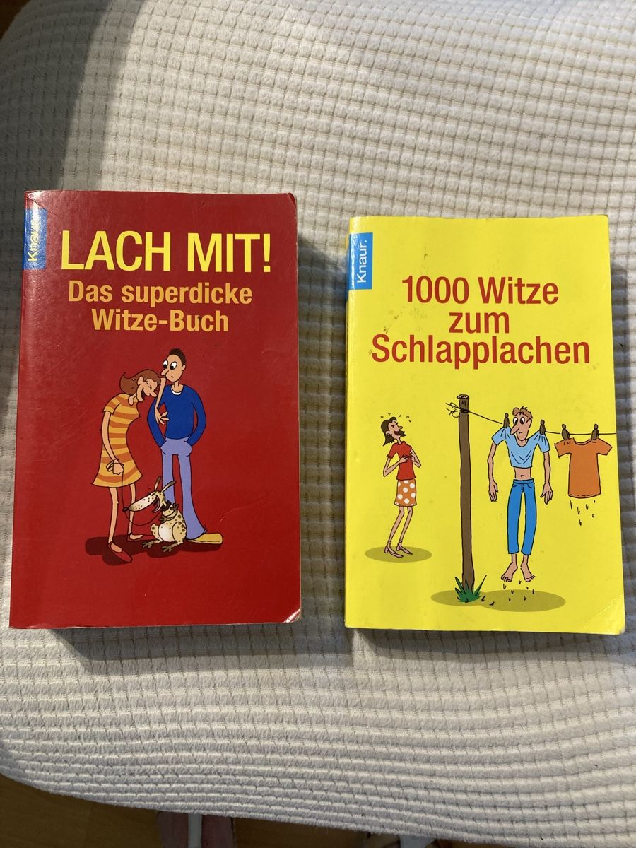 Bücher: 2 x Witzebücher "Lach mit!" und "1000 Witze", Top Zustand – Gebraucht aus Wolfwil von kreabea