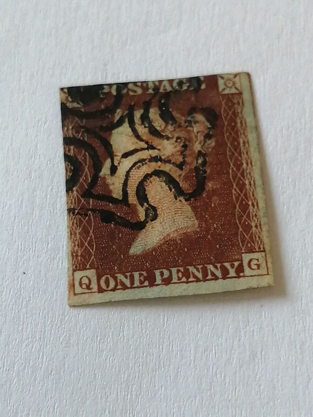 Alle Briefmarken: One Penny Red 1841  – Gebraucht aus Happerswil von tschergi