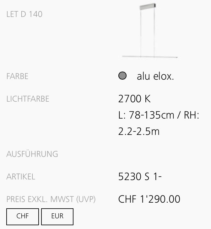 Baltensweiler Lampen: Baltensweiler LET D 140 – Gebraucht aus Wettingen von BAG4478 4