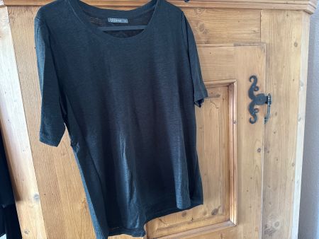 Damen T-Shirt NILE anthrazit  Leinen Grösse S