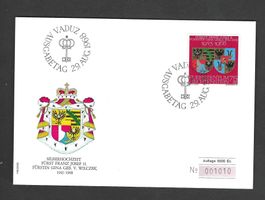 FDC Einschreiben Liechtenstein