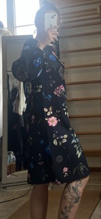 MAX&Co Kleid Gr. 36 schwarz floral elegant, bunt - Neuwertig