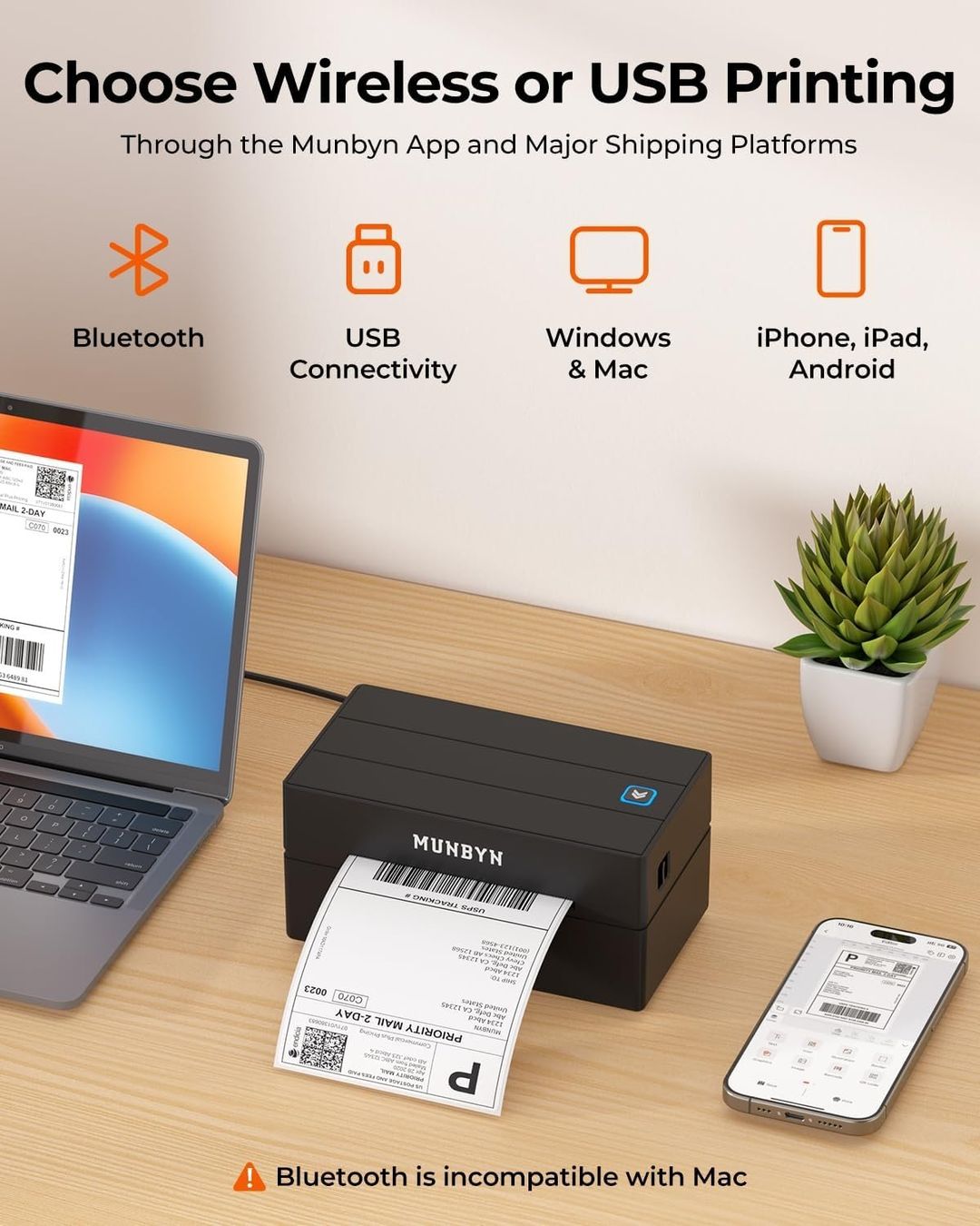 Stampanti: Bluetooth Thermodrucker 4x6 Zoll – Nuovo e nell'imballaggio originale da Nuglar venduto da SmartLiving24