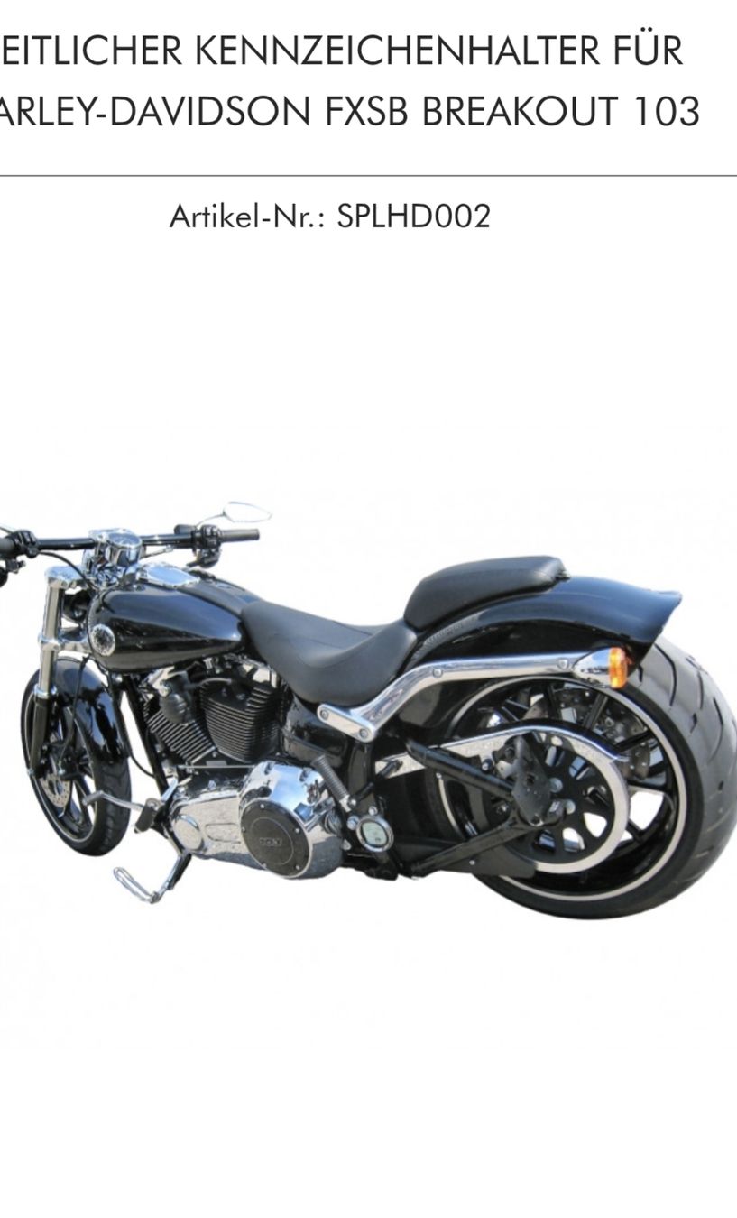 Supporti a parete: Access Design Kennzeichenhalter Harley Breakout 2013-2017 – Nuovo e nell'imballaggio originale da Aarau venduto da Tenjiro 2