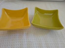 Salat-, Dessert-, Snackschalen, Keramik, neuwertiger Zustand