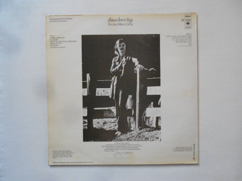 Schallplatten: THE JERY WILLIAMS GROUP  -  DOWN HOME BOY – Gebraucht aus Bex von Giorgiob 1