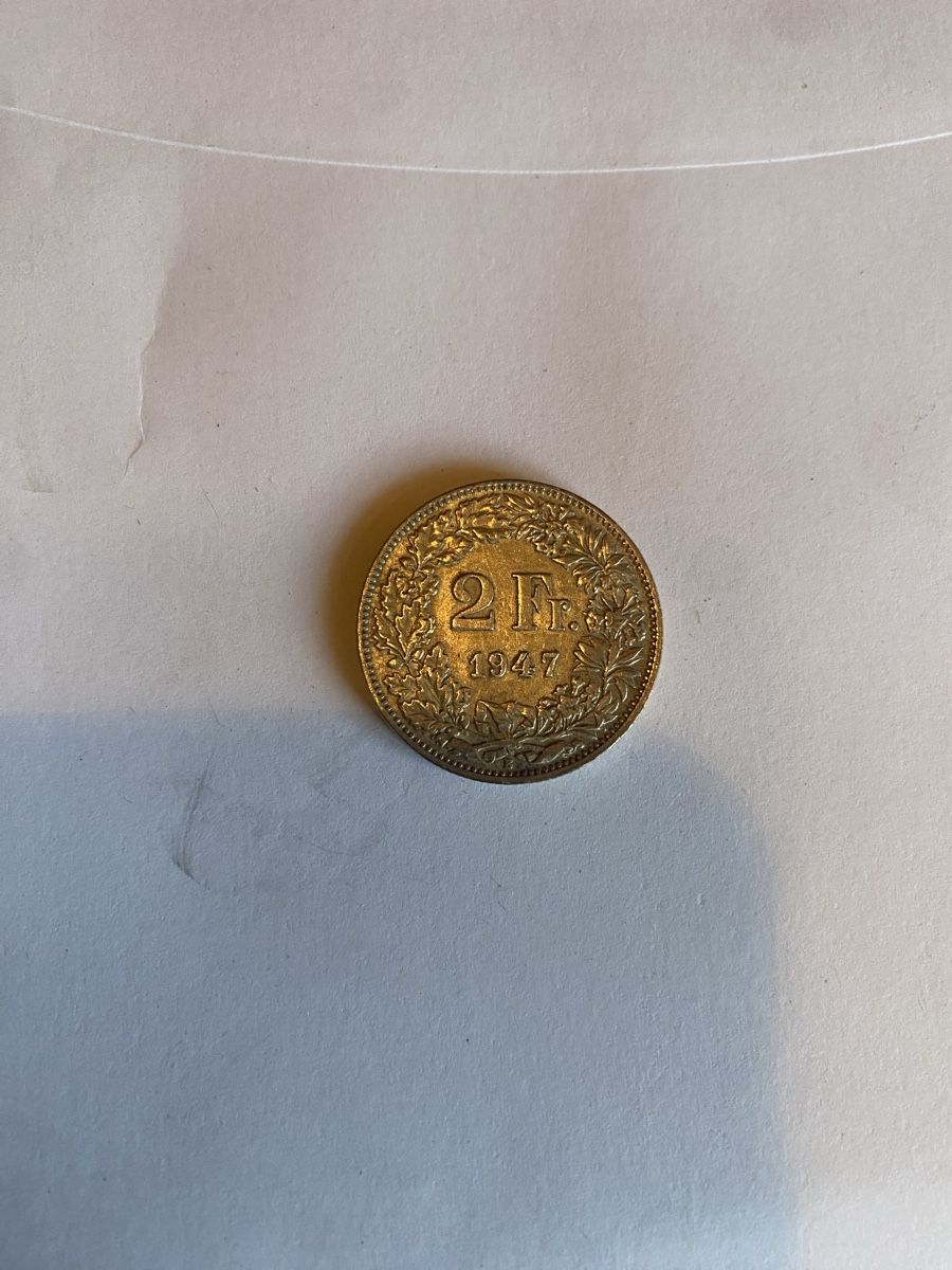 Alle Münzen: 2 fr 1947 Silber – Gebraucht aus Menzingen von Edelmuni7