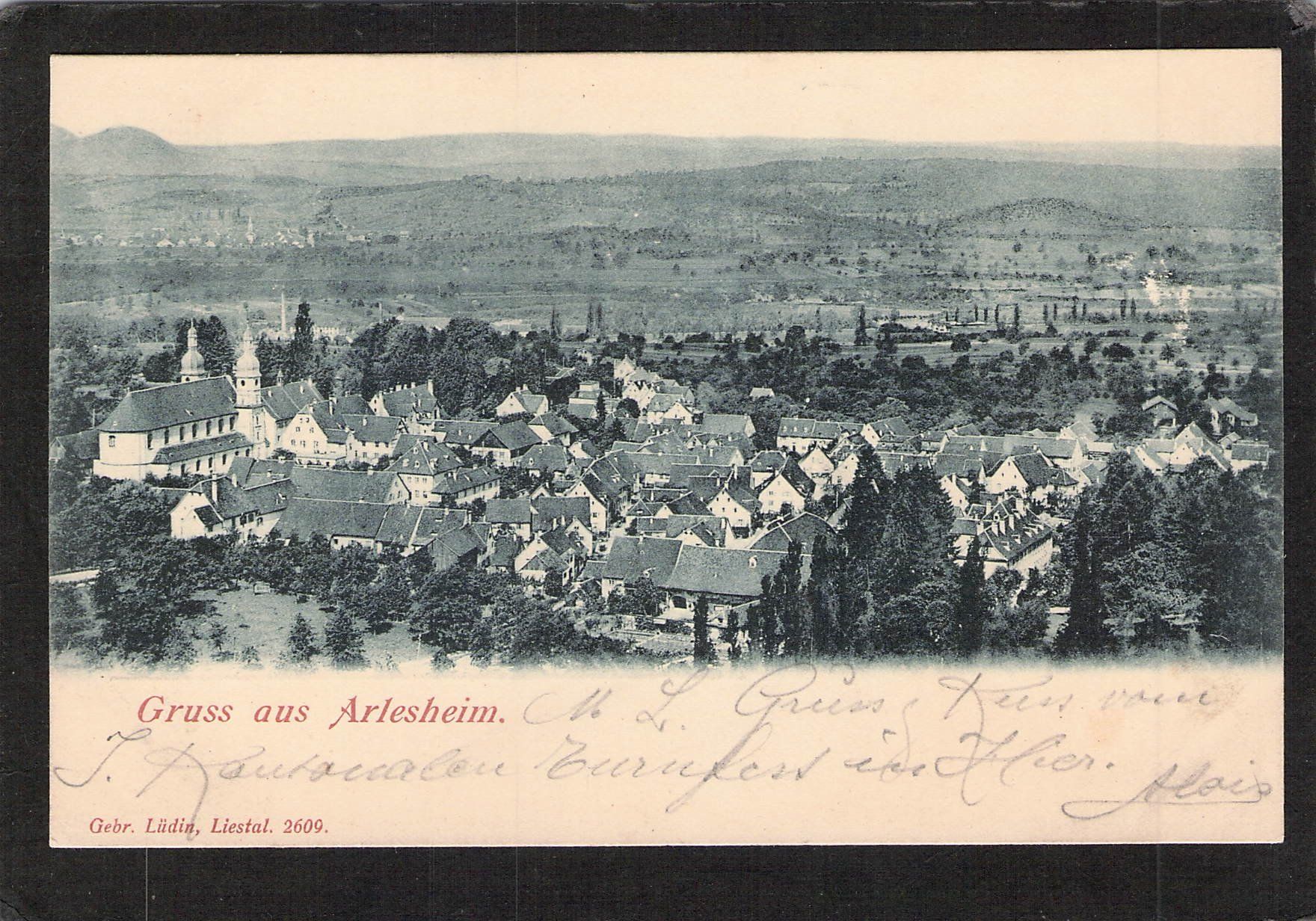 Cartoline postali: Gruss aus Arlesheim BL , gel. 1901 – Usato da Reichenburg venduto da ibiza18