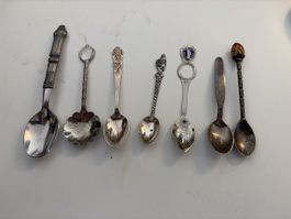 G 732 ) Kleine Löffel antike 7 Stück