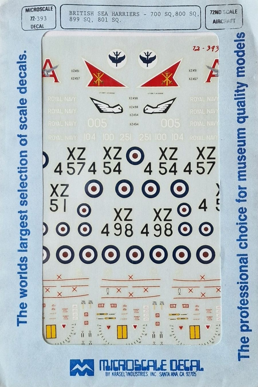 Aufkleber: Original Microscale Decal Set Aviatik Brit. Sea Harriers1/72 – Neu (gemäss Beschreibung) aus Duggingen von hammbe