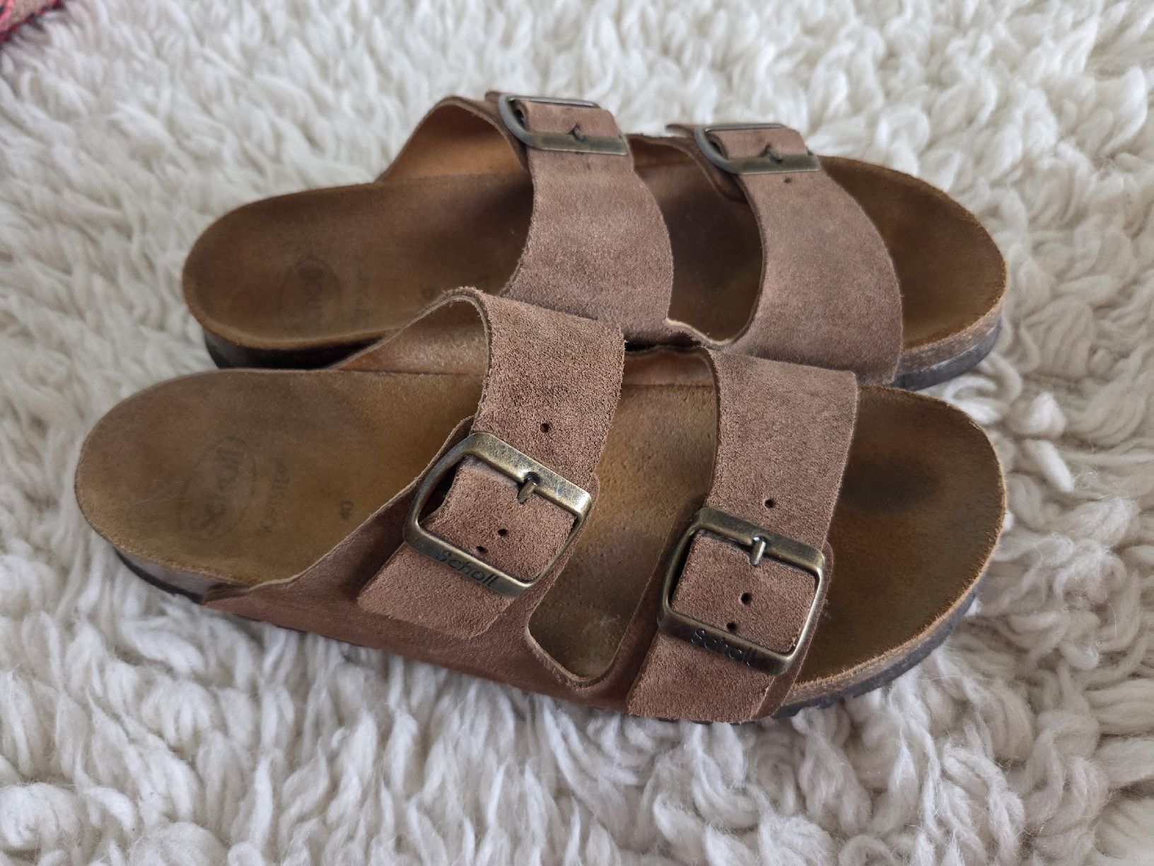 Scholl Scarpe da donna: Pantoffeln Scholl Braune Leder Grosse 40 – Usato da Walchwil venduto da Petulas