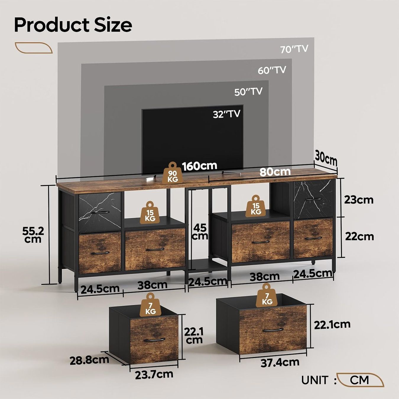 Mobili TV: Fernsehtisch, TV-Lowboard – Nuovo (secondo la descrizione) da Pieterlen venduto da Plasticbox 6